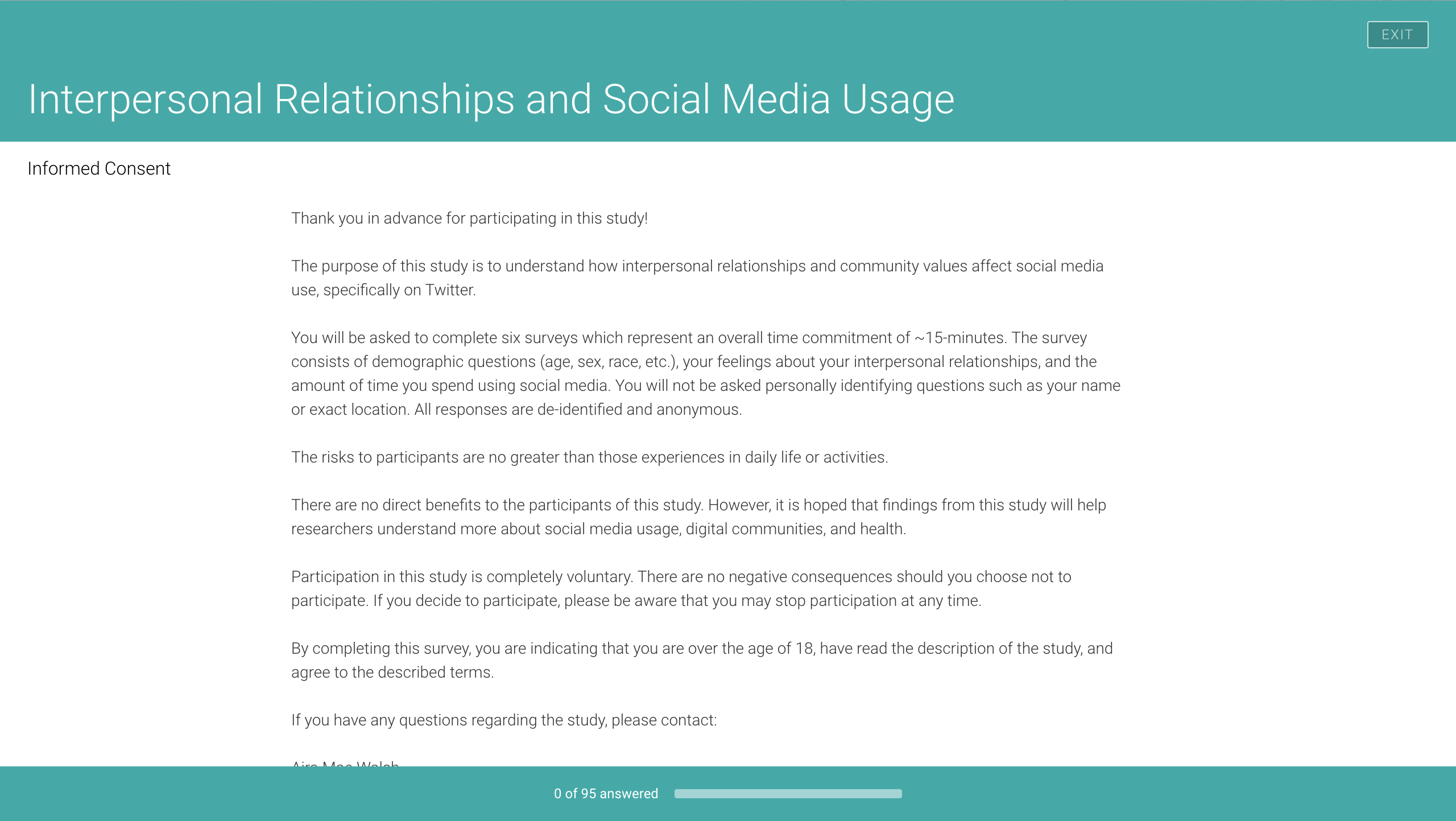 Interpersonal Relationships And Social Media Usage Survey