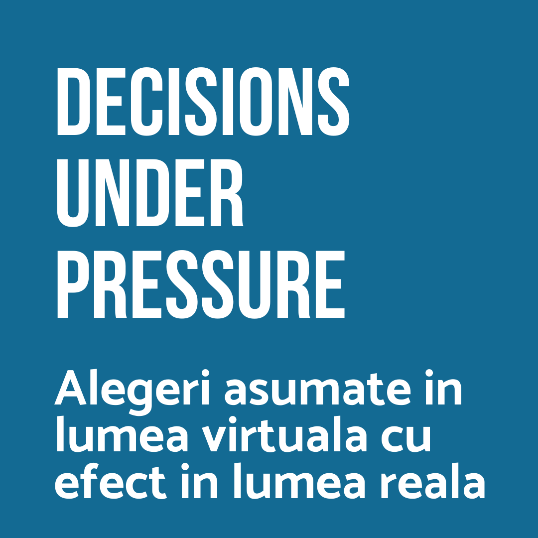 Webinar Decisions under pressure, Trainer Petru Păcuraru - 3 iunie, 10:00 - 13:00
