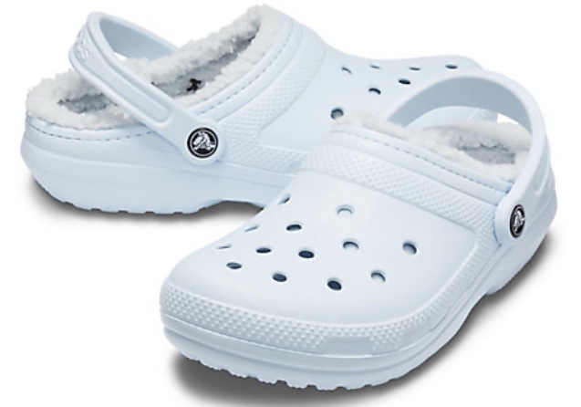 yellow fuzz lined crocs