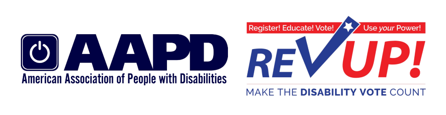 Set of two logos with the navy blue AAPD Logo on t