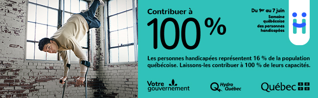 Contribuer à 100 % - Du 1er au 7 juin, Semaine qué