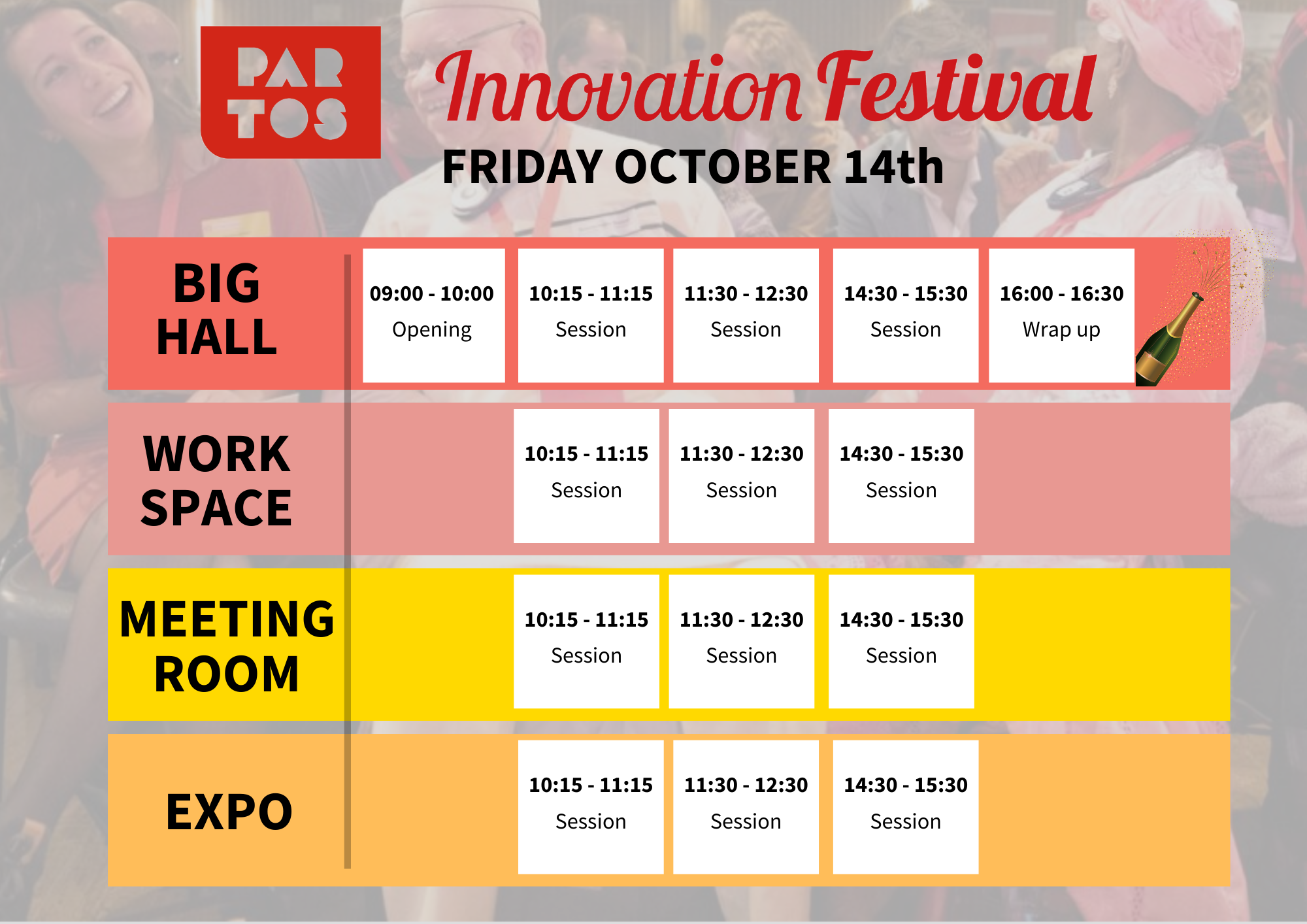 Festival time table: short sessions &amp; workshops