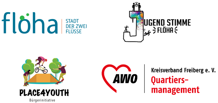 Logos von: Stadtverwaltung Flöha, Jugendstimme Flö