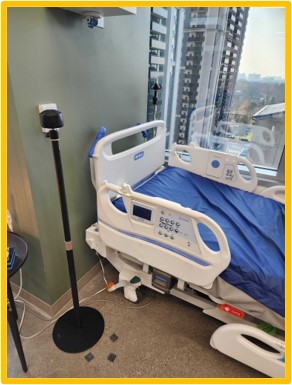  Secure with no construction required.   Stand secured to floor using double sided tape to prevent accidental movement  