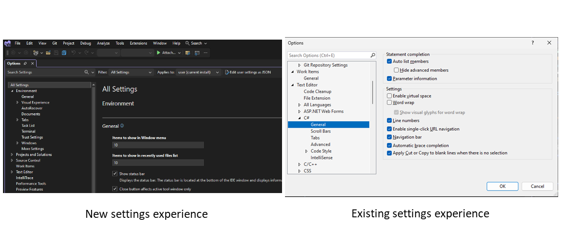 Visual Studio - Unified Settings Survey
