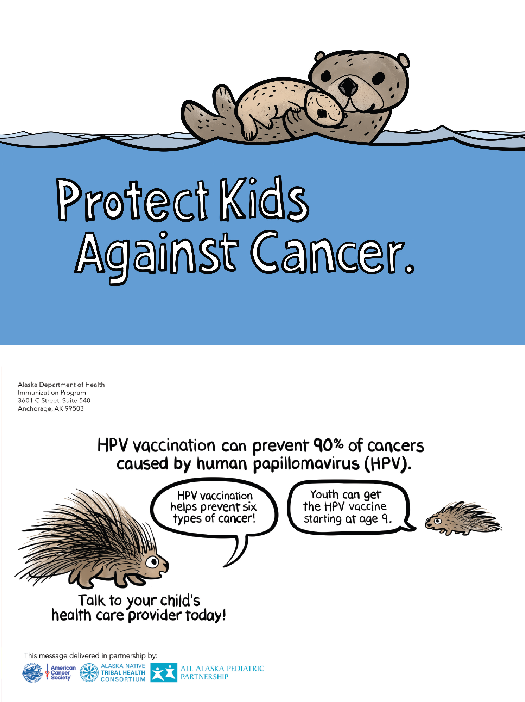 HPV Vaccine Otter Postcard