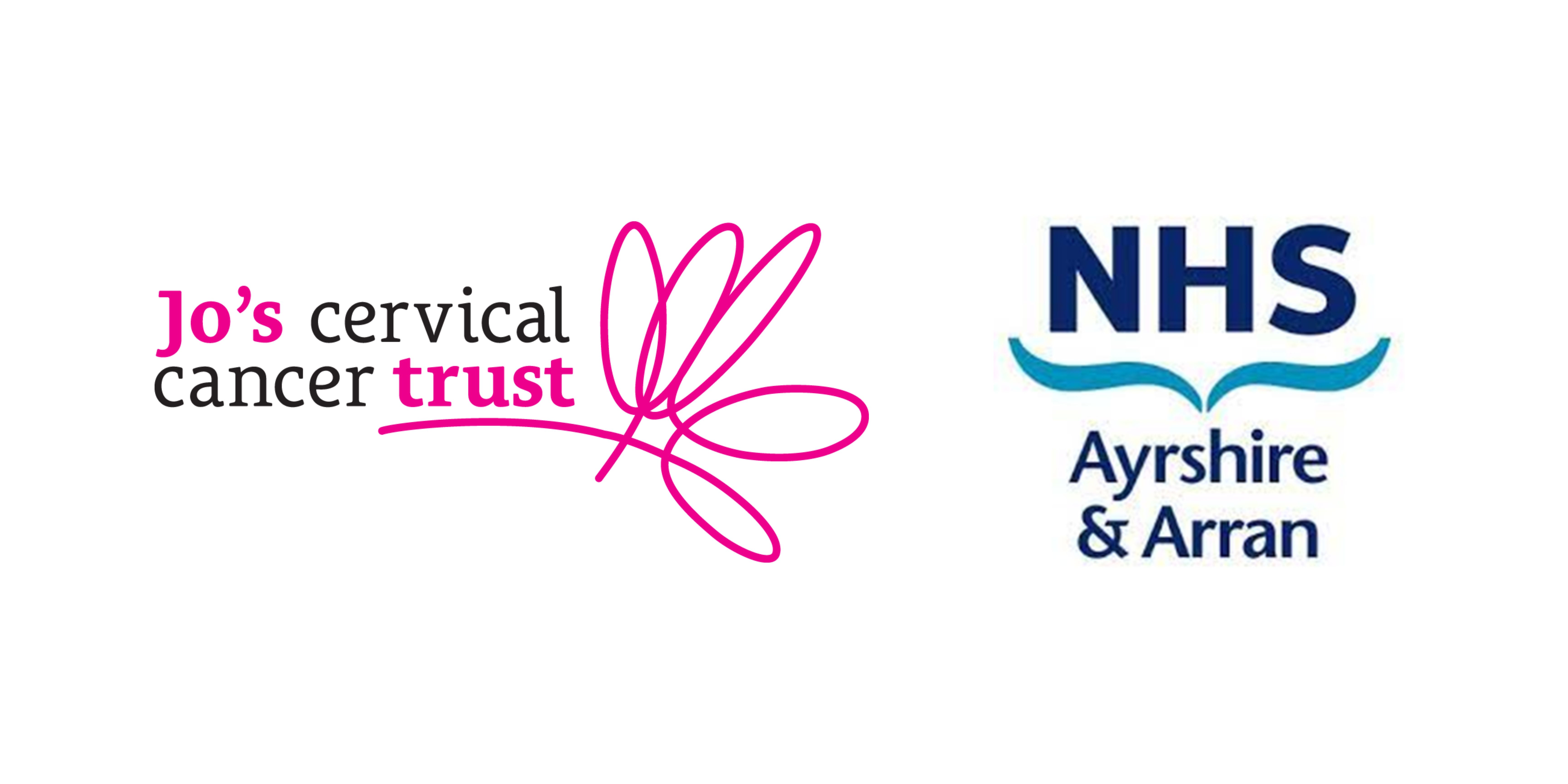 Jo's Cervical Cancer Trust and NHS Ayrshire and Arran logos