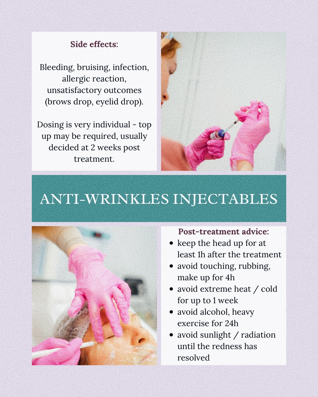 About Anti-Wrinkles injections.