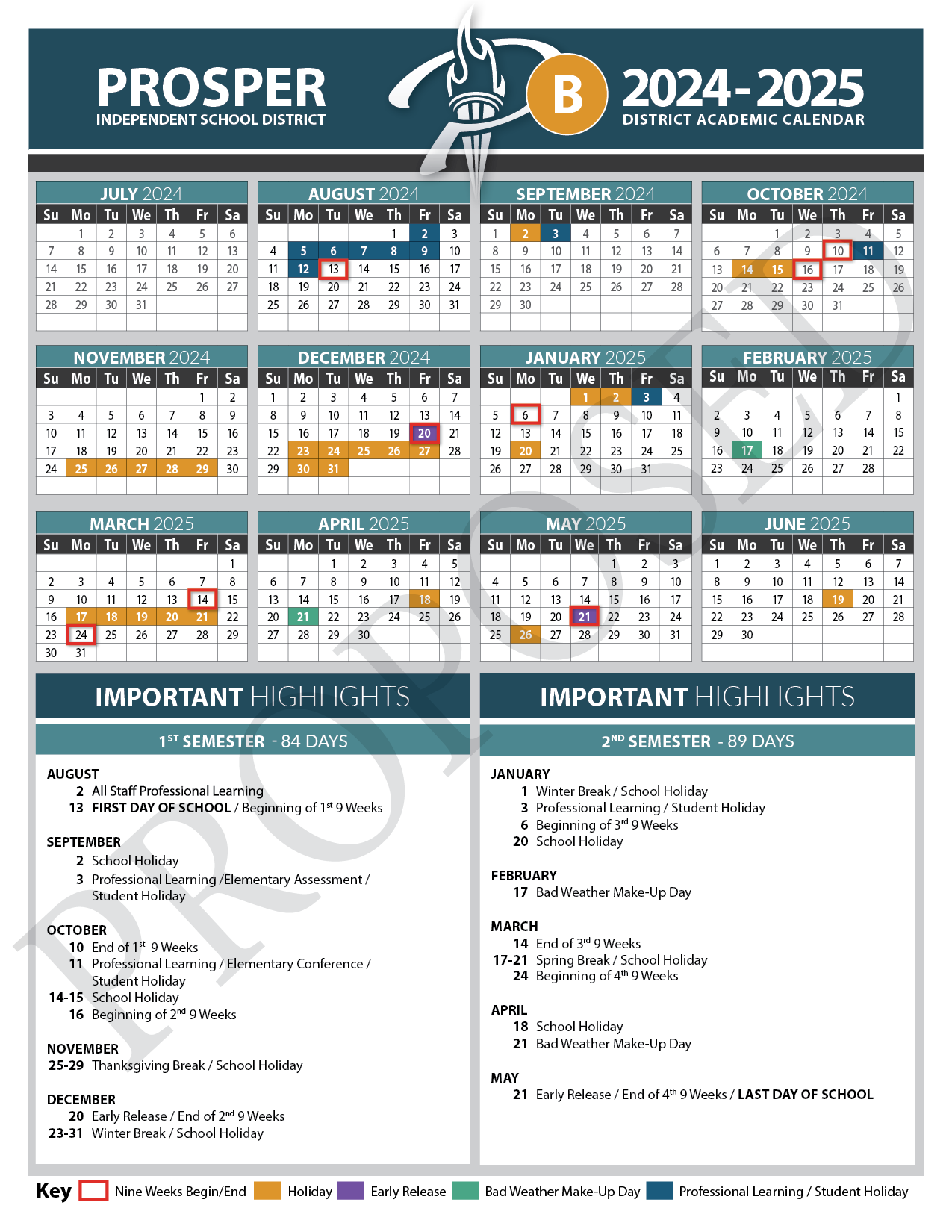 Prosper ISD Officials Seek Feedback On 2024 25 Academic Calendar 