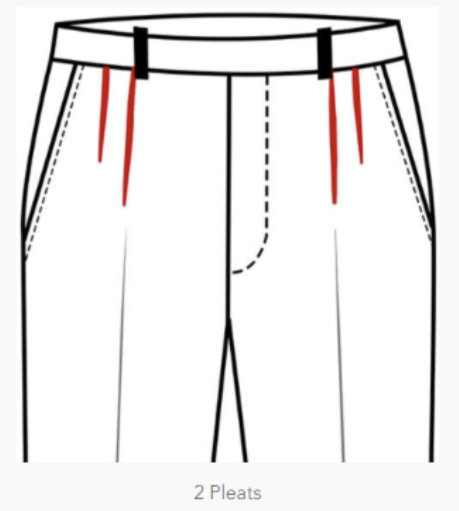  2 PLEAT (REVERSE) 