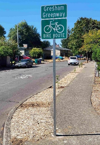 Señales para marcar la ruta de bicicletas