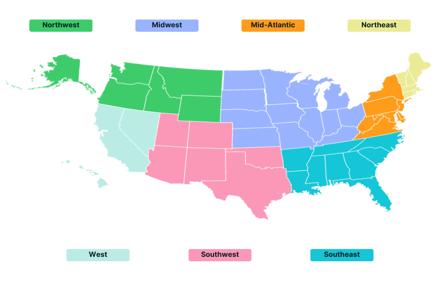 U.S. Region Map