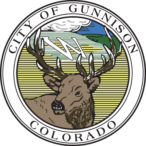 Elk in a circle with City of Gunnison Colorado aro