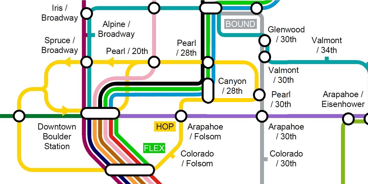RTD Boulder Bus Map
