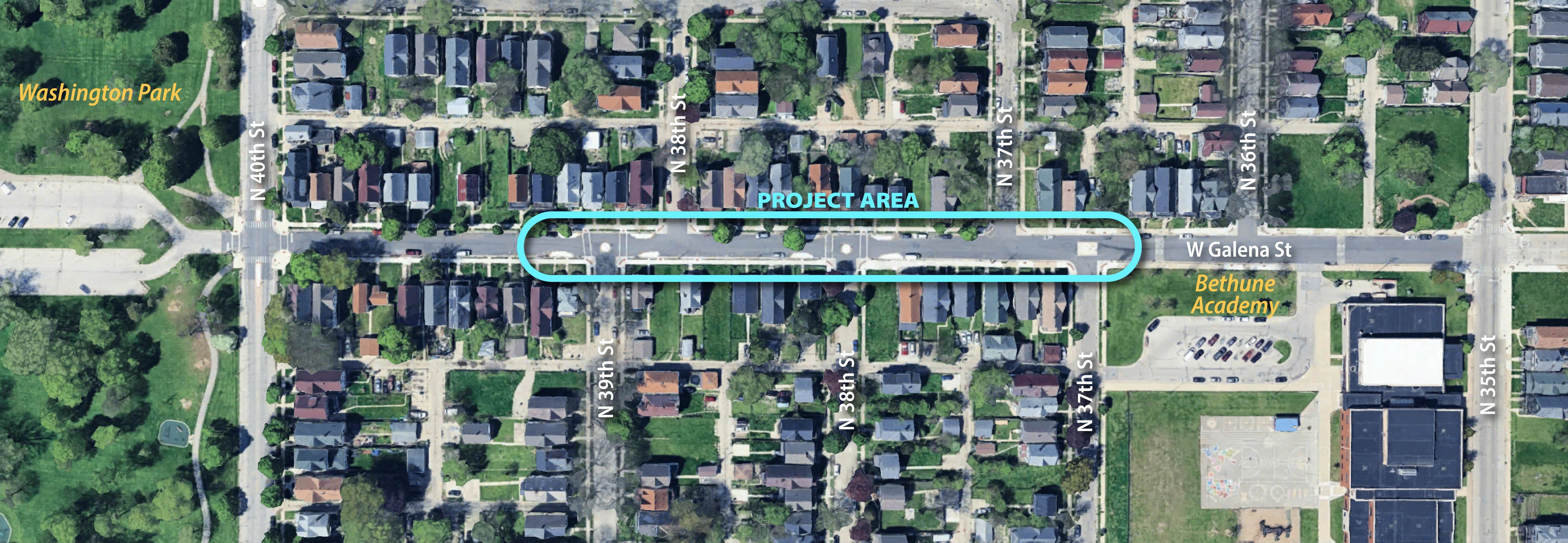 W Galena Street - Street Mural Project Area