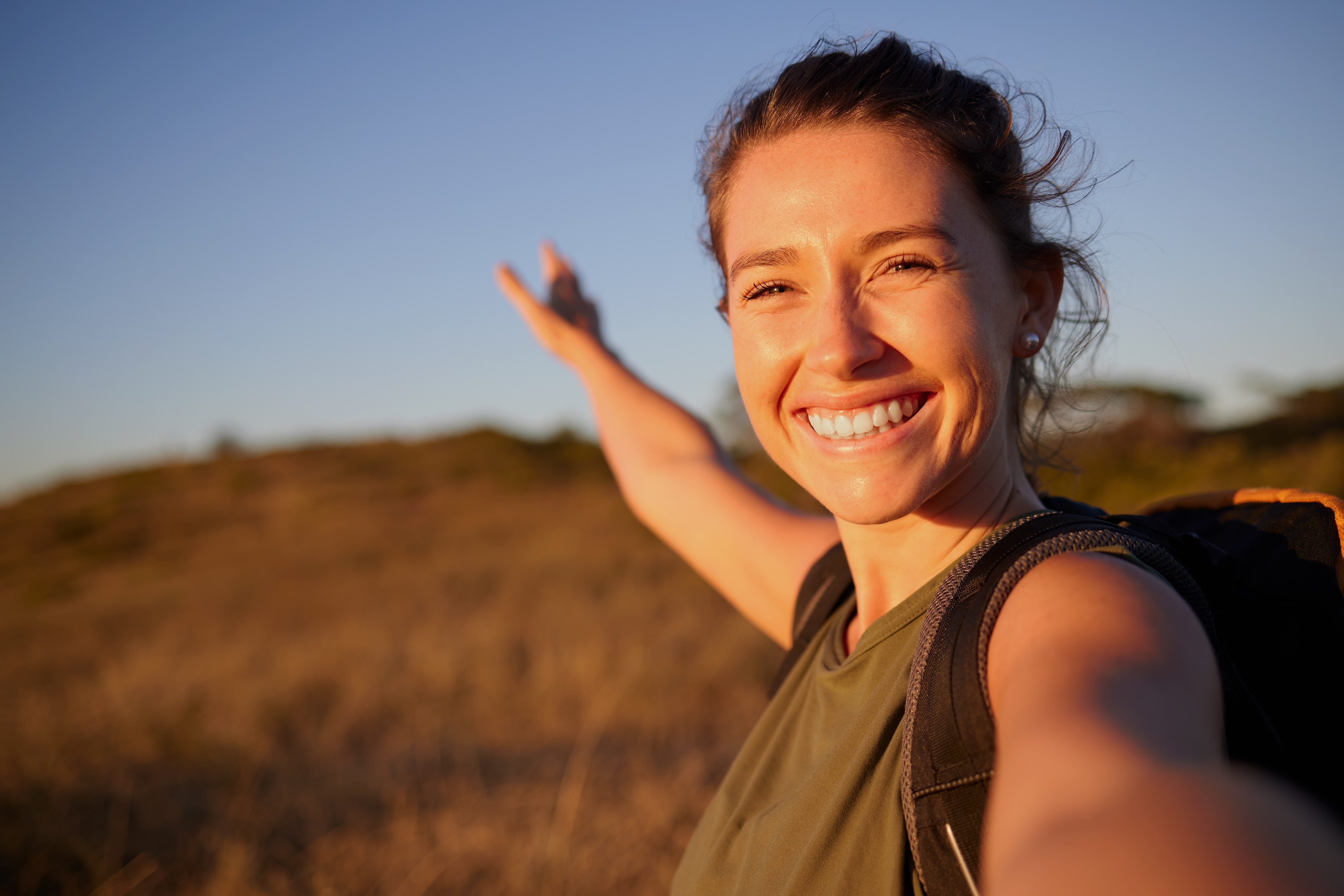 Woman hiking