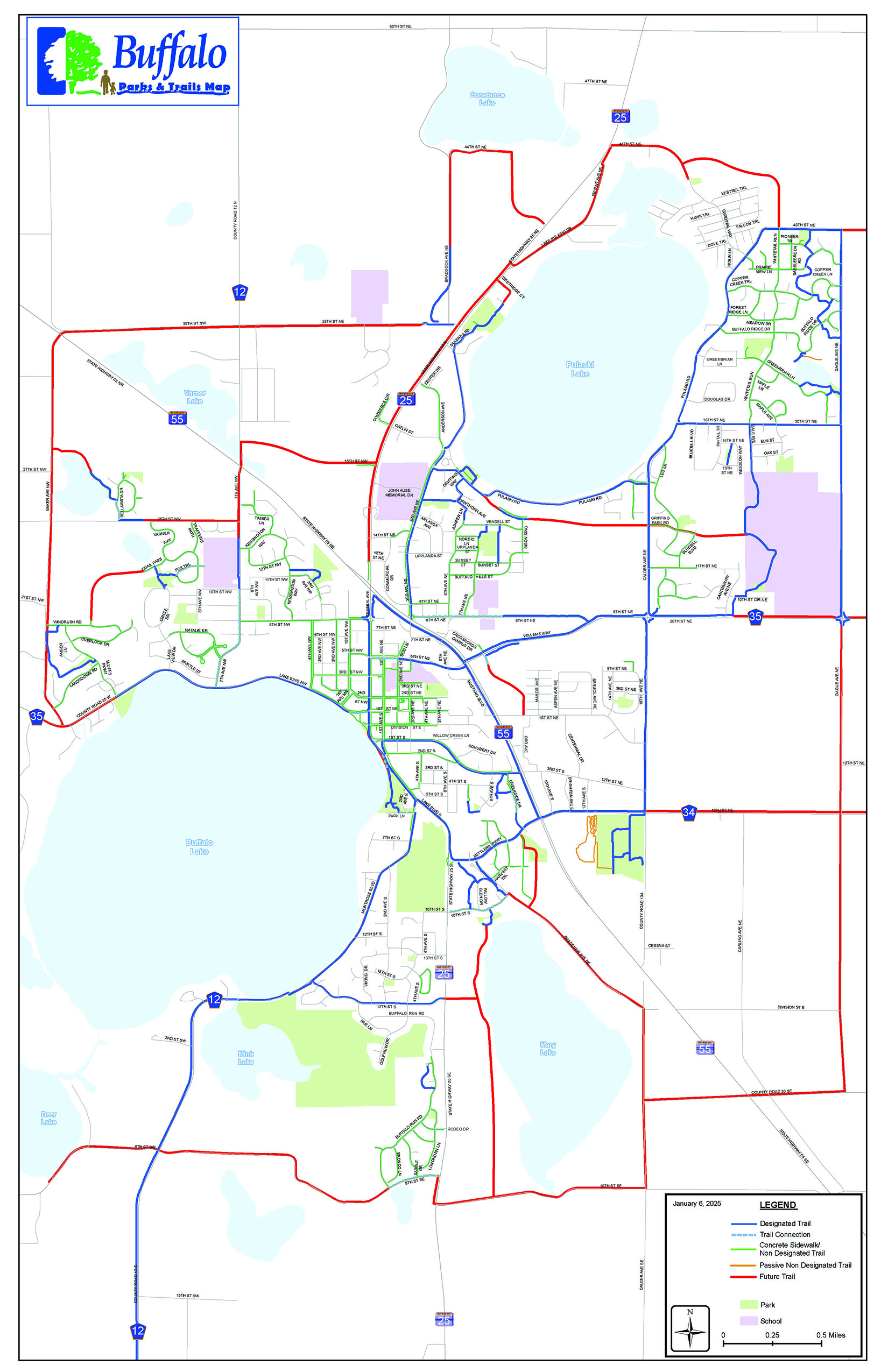 Buffalo Trails Plan Map