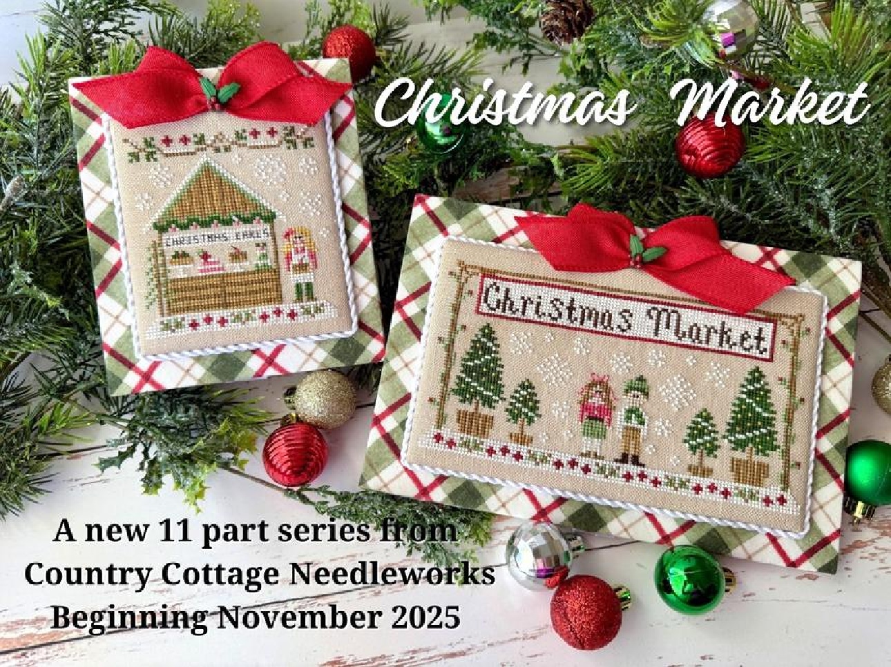 #1 Christmas Market Banner is the first chart to ship - the smaller design Christmas Cakes will be the 2nd release - these are SNEEK PEEKS they have shown so far.