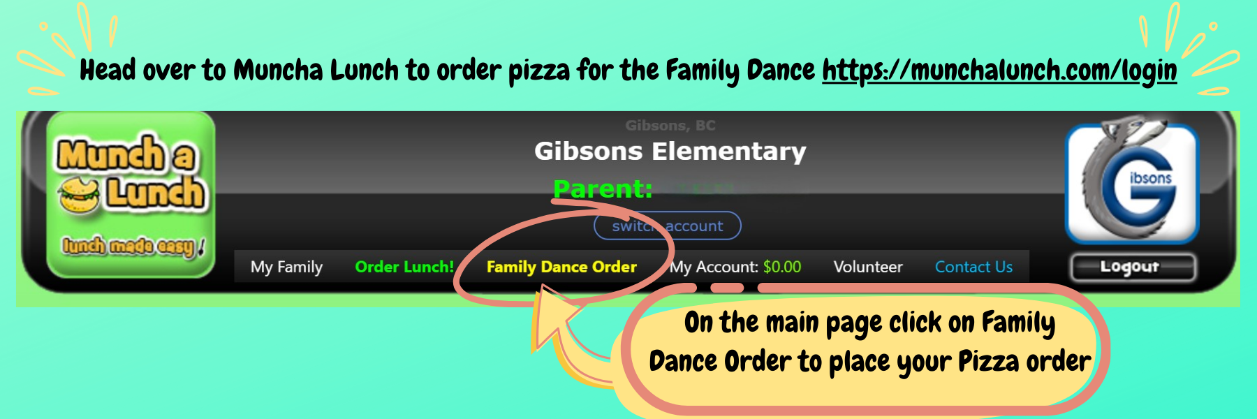 muncha lunch login