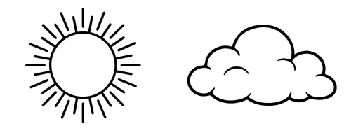 Image of the Sun and a Cloud