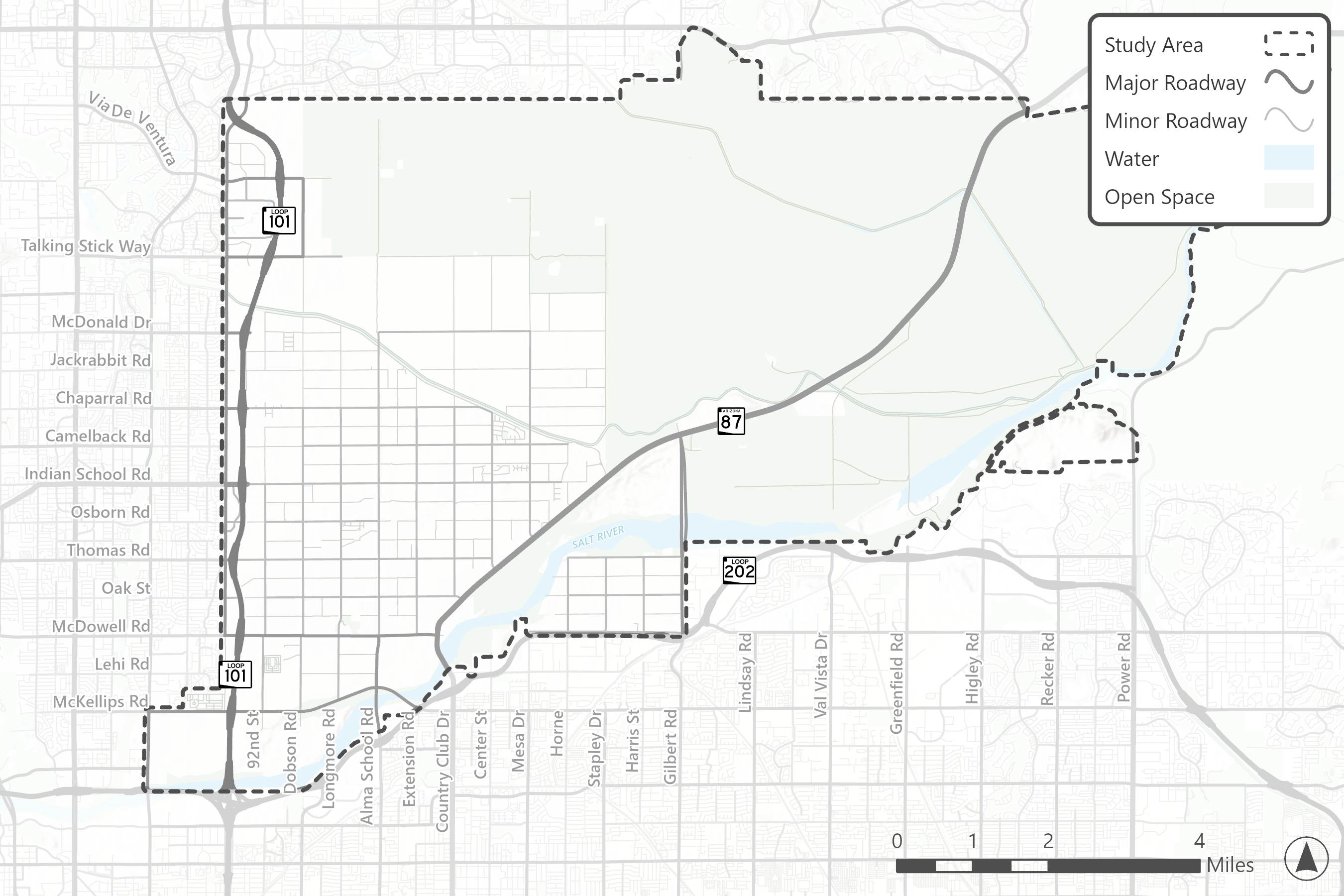 Map of SRPMIC and SR 87 corridor