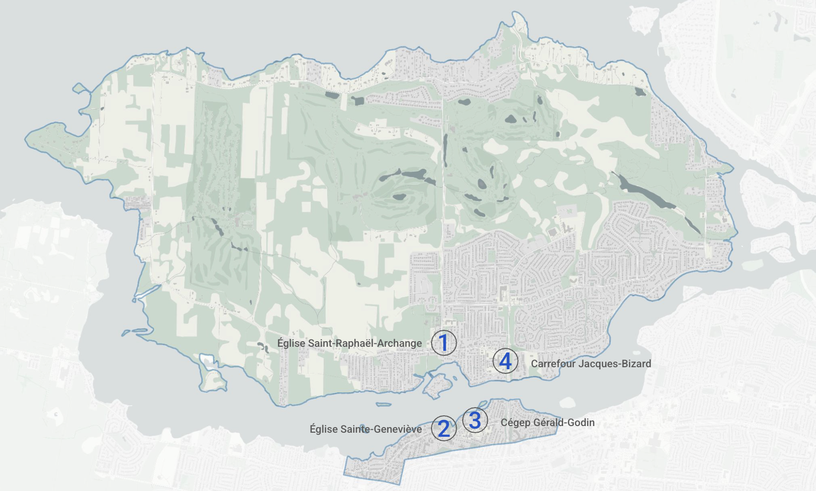 Dans les prochaines questions, nous ferons référence au centre-ville de Sorel-Tracy, soit le secteur se trouvant entre le Quai Richelieu à l'ouest, la rue Guévremont à l'est, la rue Victoria au sud et le traversier au nord. 