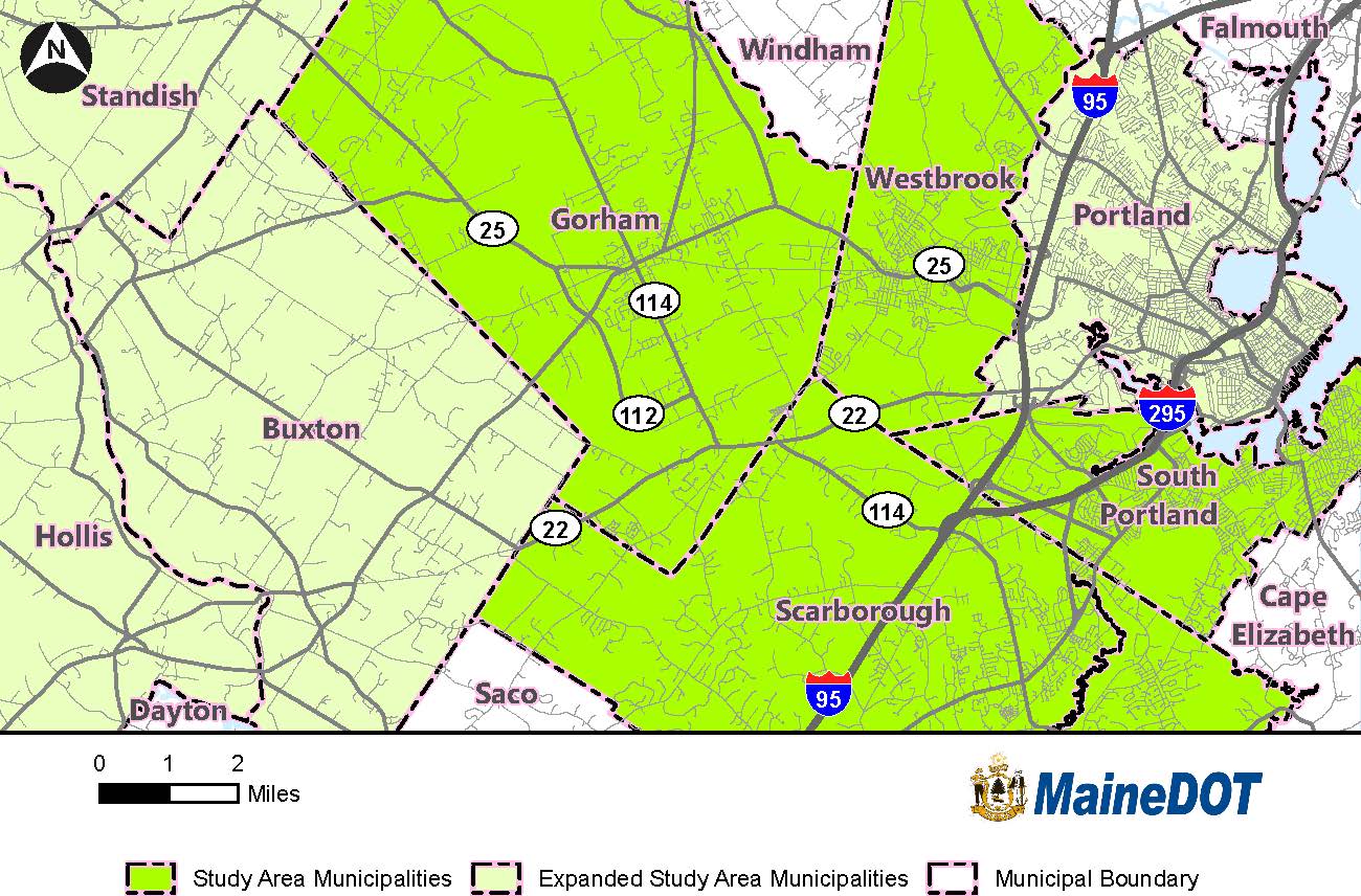 Map of Portland west study area