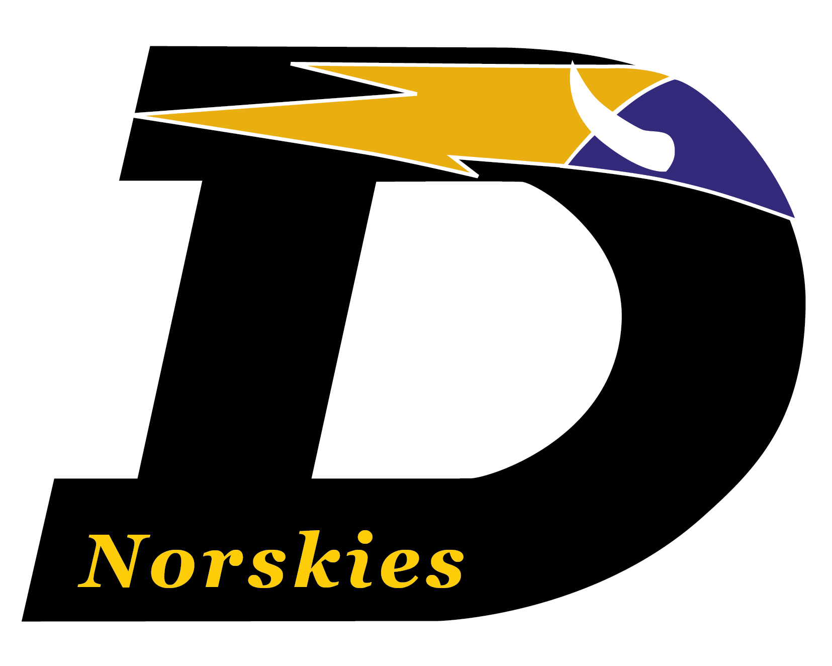 DeForest Area School District logo, black letter '