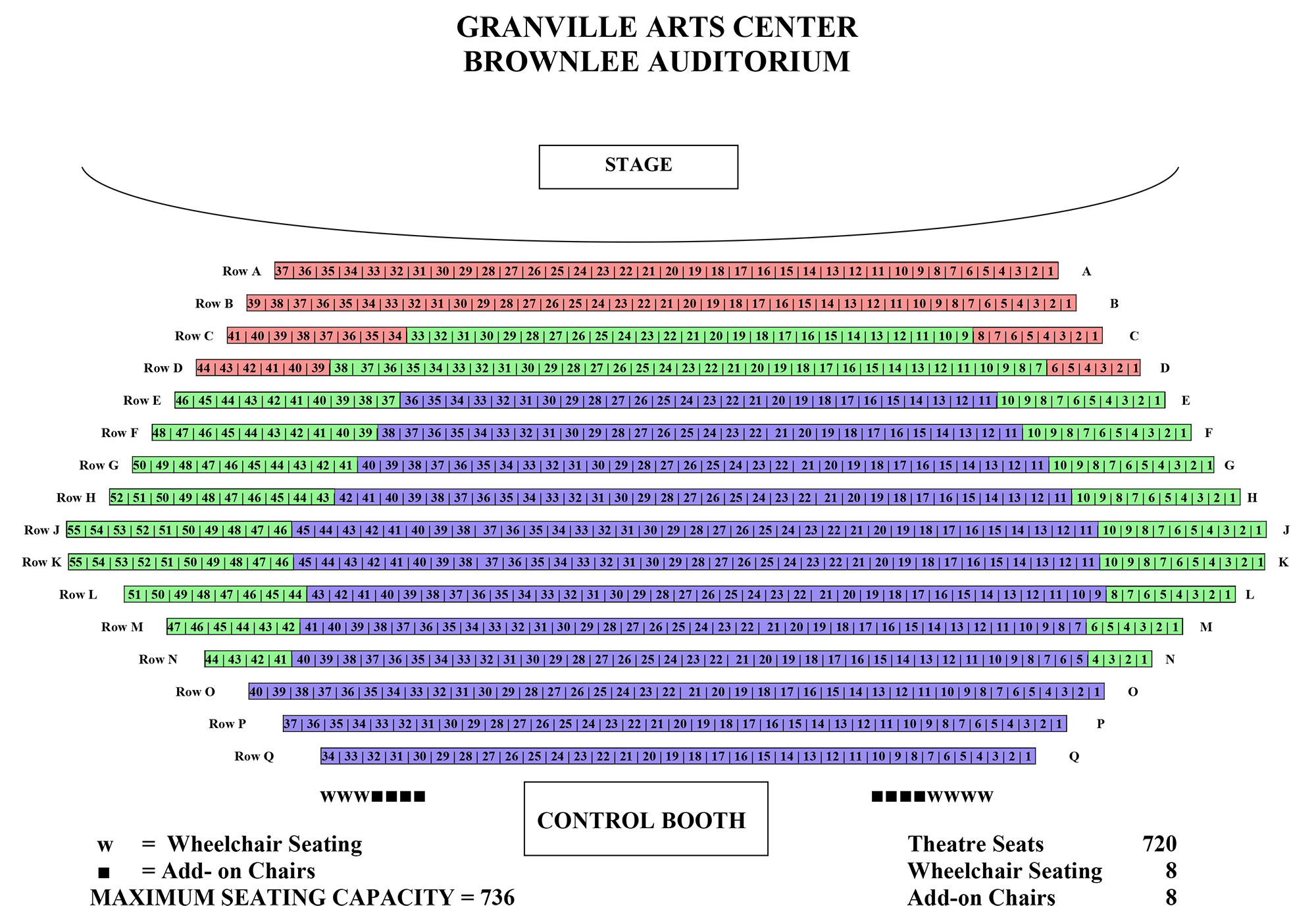 Brownlee Auditorium Seating Chart