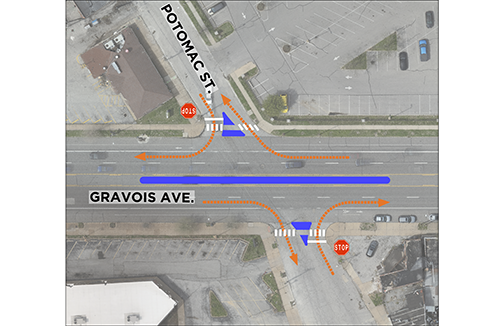 Image at Gravois and Potomac with possible changes
