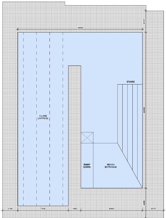  A combination aquatic space with lane swimming and flexible recreational and leisure features 