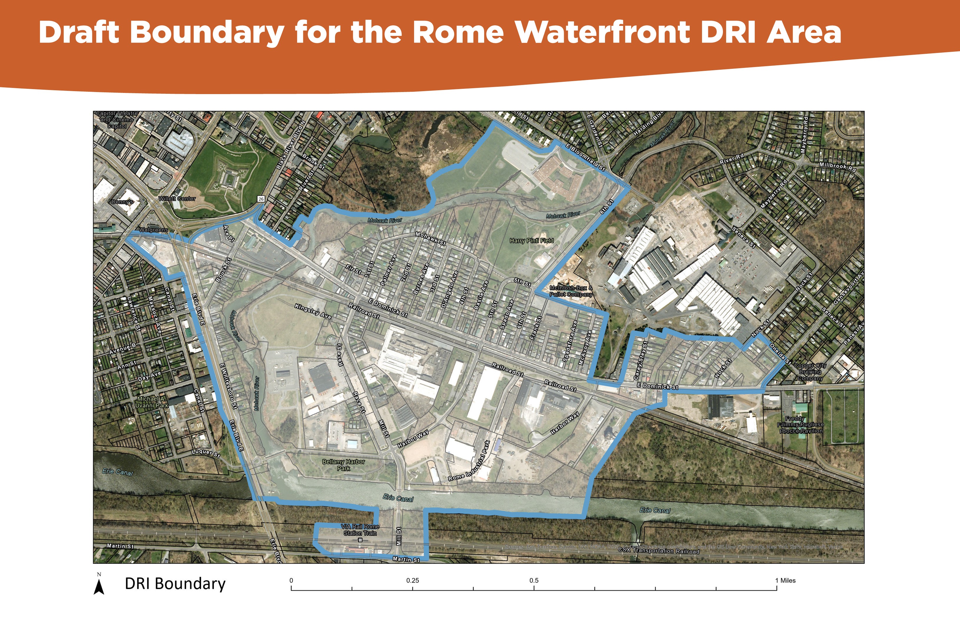 Map of the DRI area