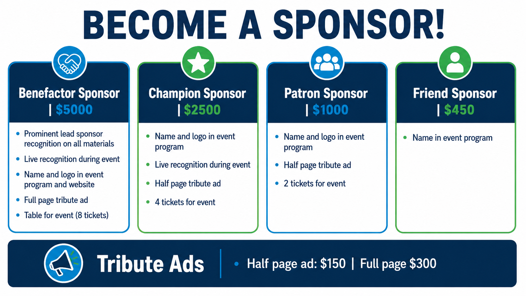 HOD Sponsorship Levels