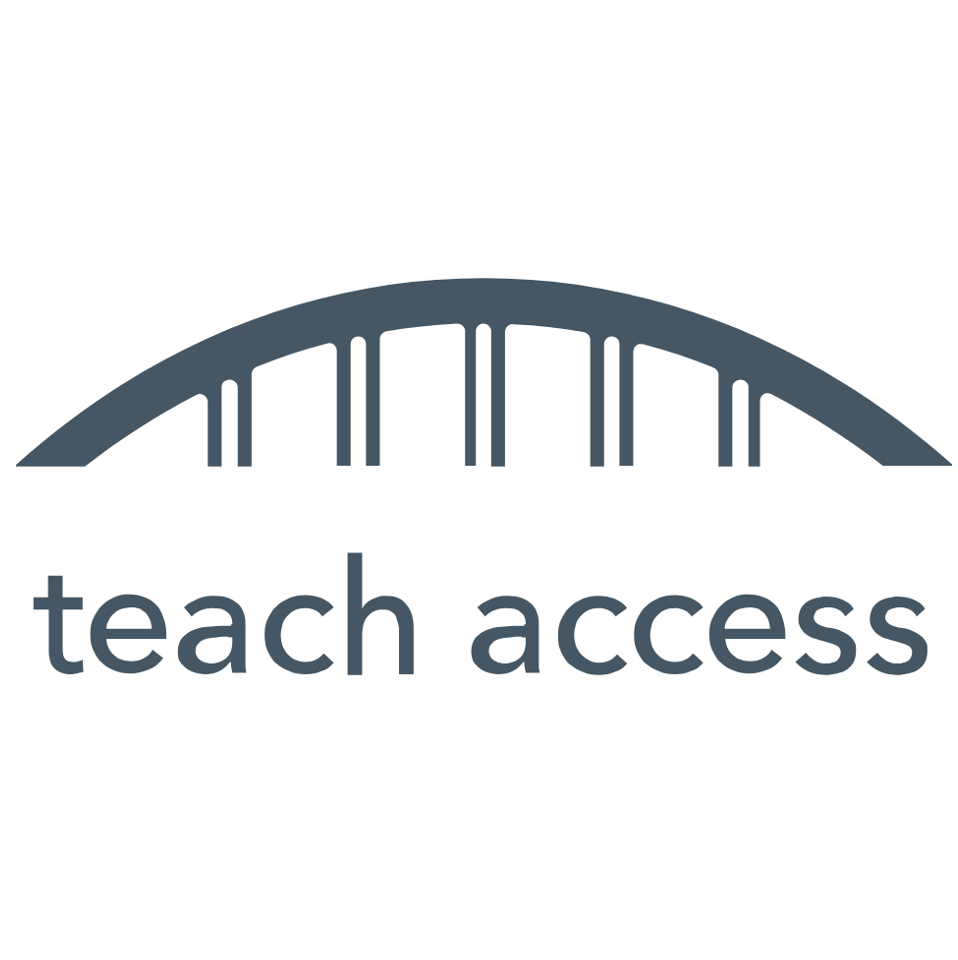Teach Access logo: An arc bridge with the words Te