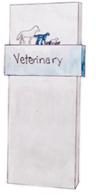 vertical sign, free standing