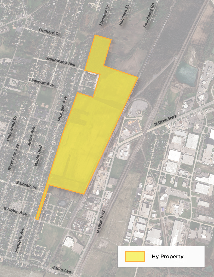 <strong>Location of the Hy Property Redevelopment Site</strong>