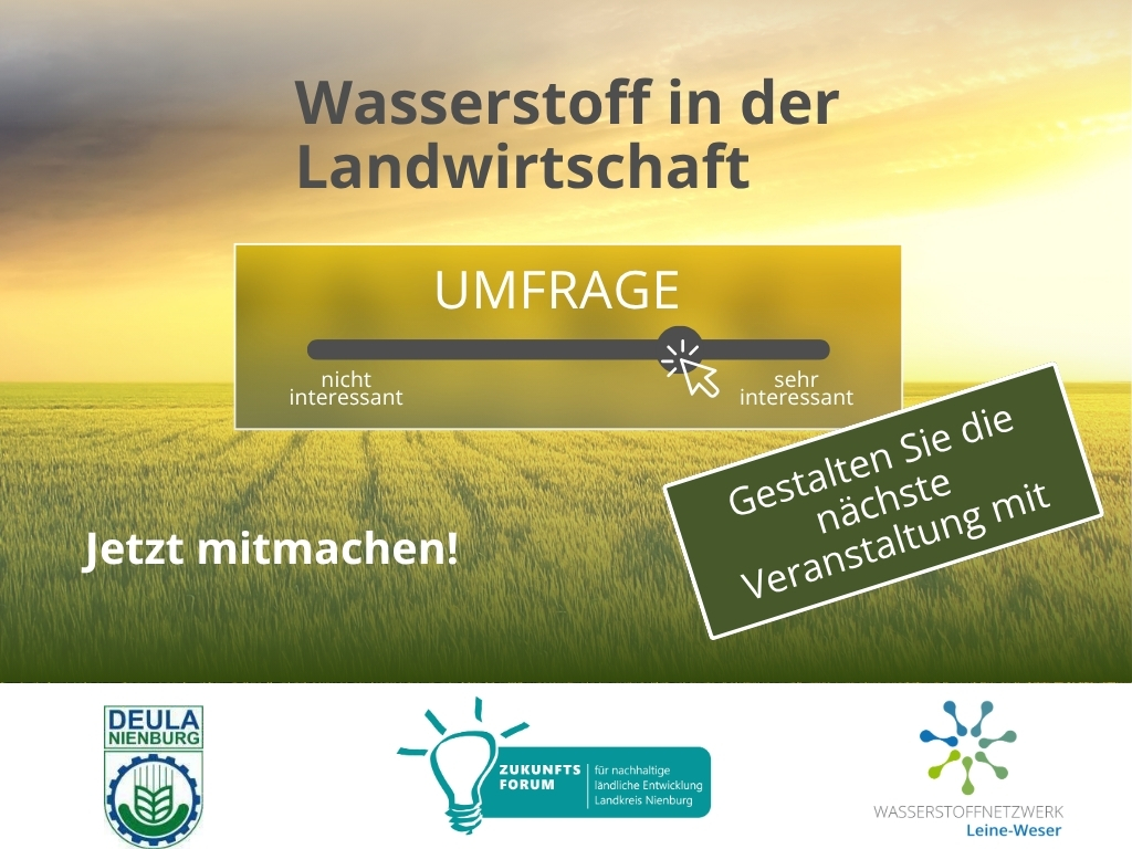 Horizont in Grün, mit drei Logos darunter.