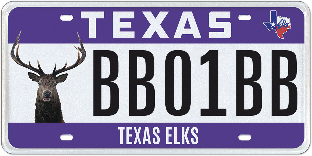 Texas Elks Plate