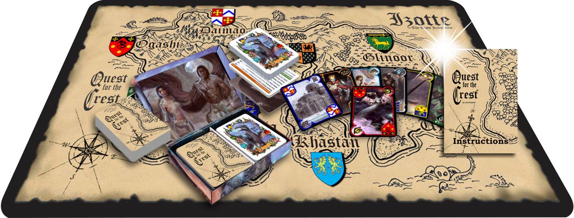 Both the game and the optional Izotte Realm play mat are pictured above.