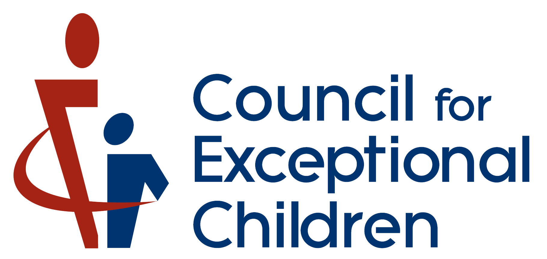 CEC logo featuring a red person icon and blue person icon with the words Council for Exceptional Children.