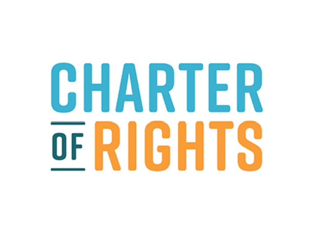 Charter of Rights campaign logo, which are the wor