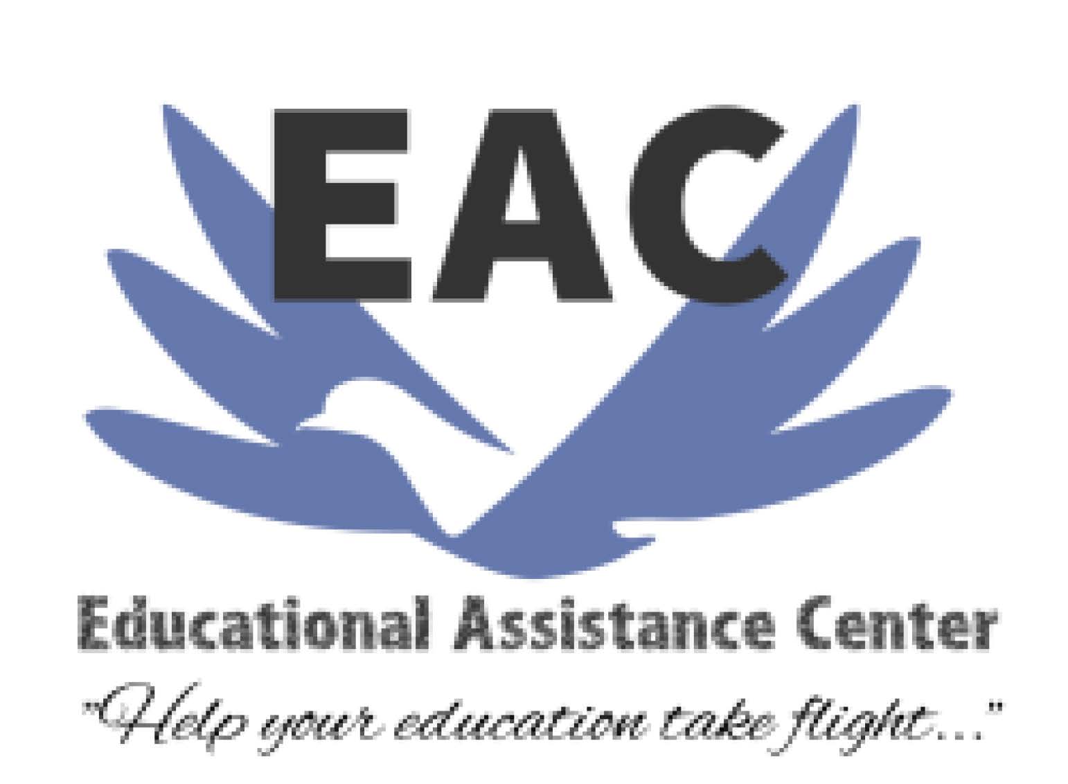 EAC Logo of a bird with open wings and the phrase "Help your education take flight" below it