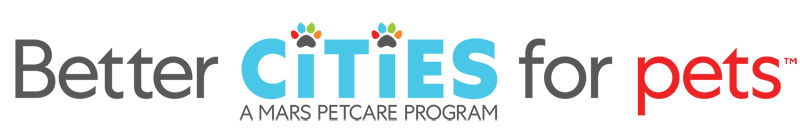 Logo that says: Better Cities For Pets, A Mars Pet