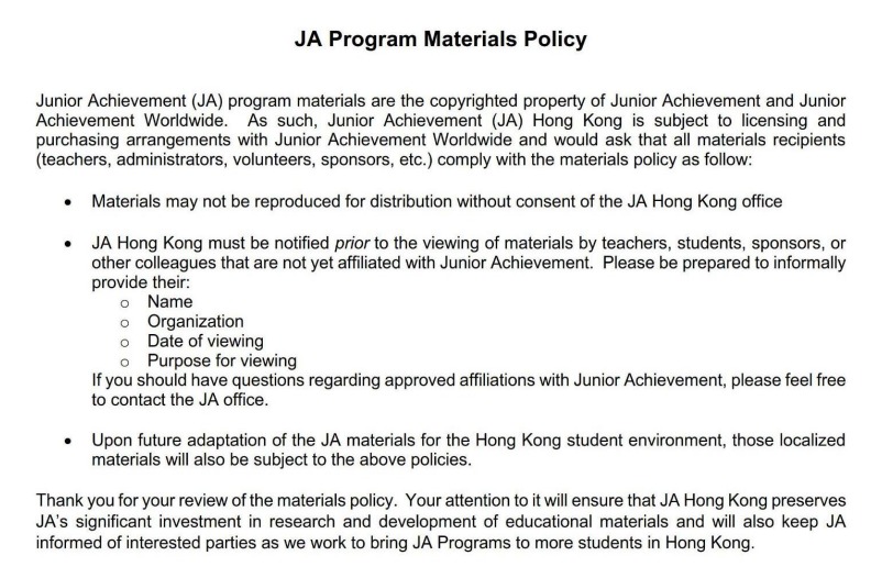 JA Empowering Youth Project_Consent and Related Forms for Business ...