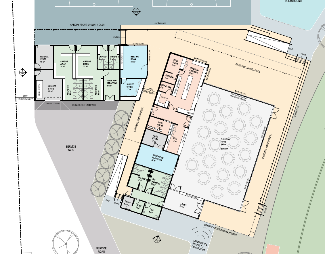 PROPOSED FOOTBALL AND NETBALL CLUBHOUSE FLOORPLAN (AS PER MASTER PLAN 2024)