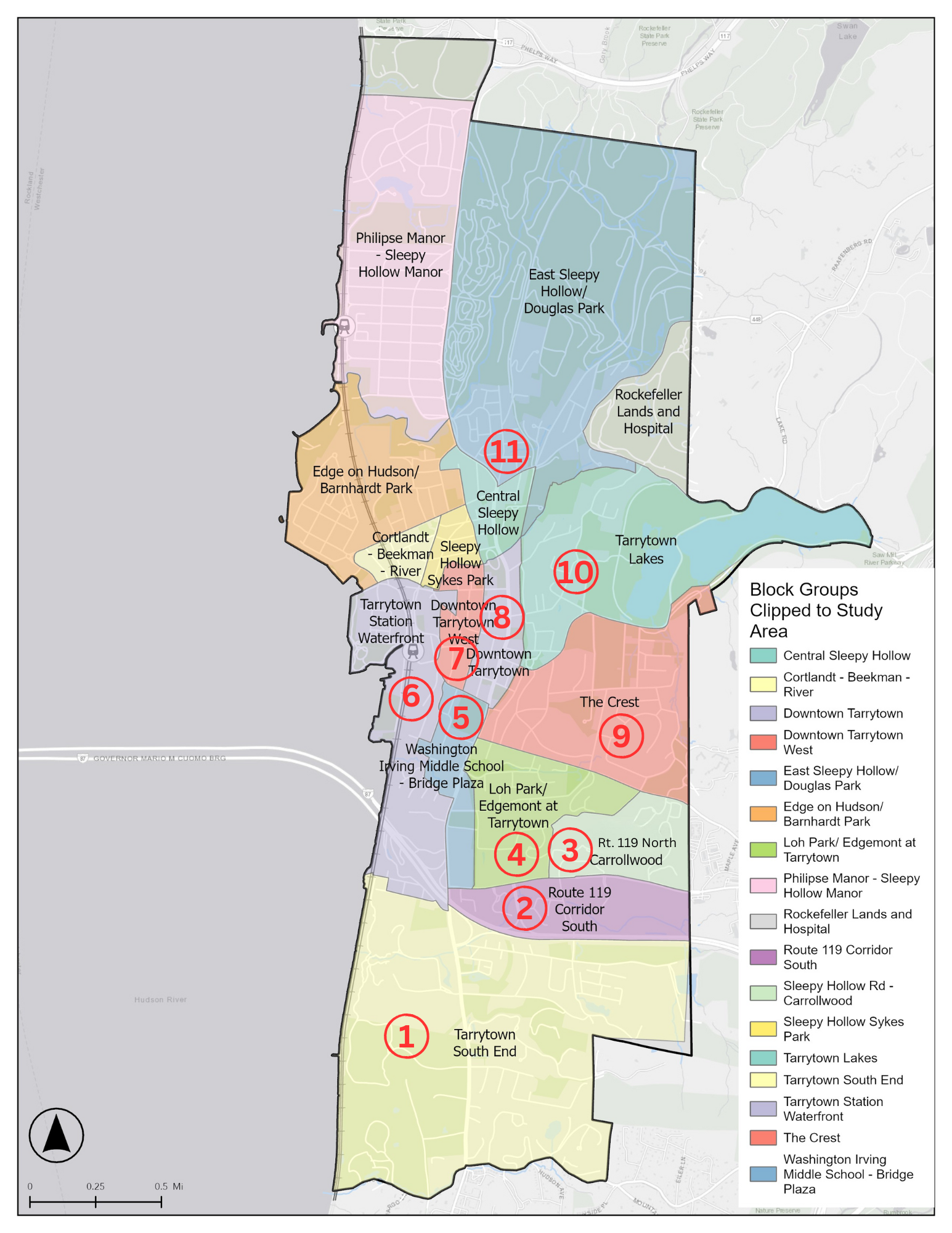 Map of Tarrytown Neighborhoods