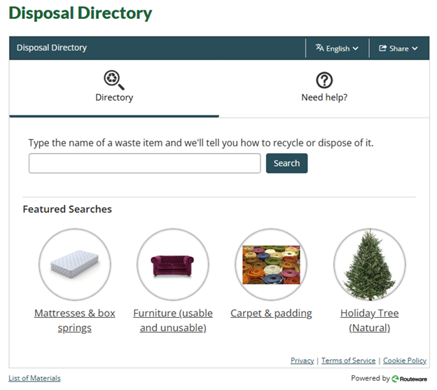 image of Disposal Directory