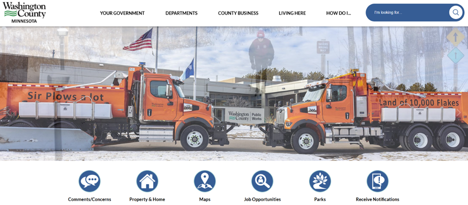 image of the Washington County website