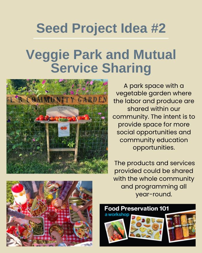 Option 2: Veggie Park and Mutual Aid Service Sharing