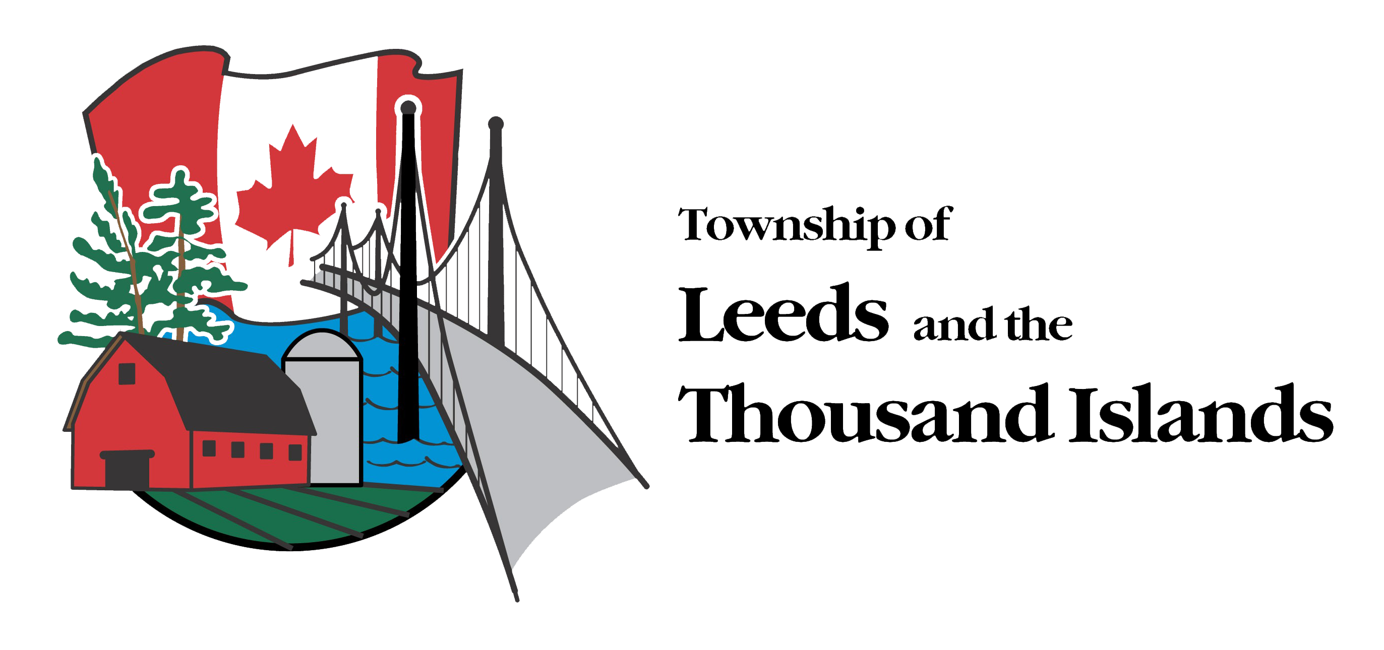 Township logo consisting of the Canadian Flag, bar